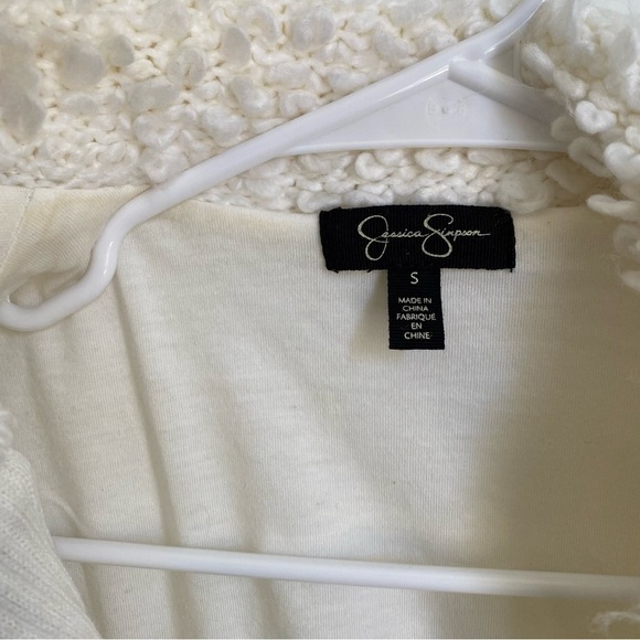 Jessica Simpson Vicky Cable Knit Sweater Moto Jacket S - Picture 2 of 5